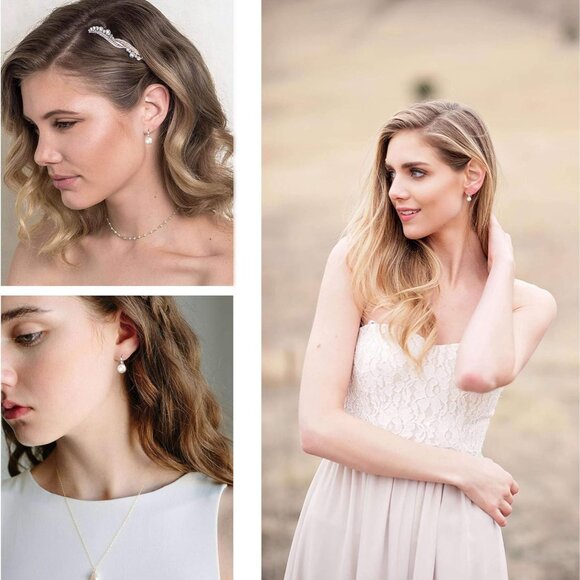 925 Sterling Silver Hoop Handpicked AAA+ Quality 7.5-8mm White Freshwater Cultur - Picture 5 of 6